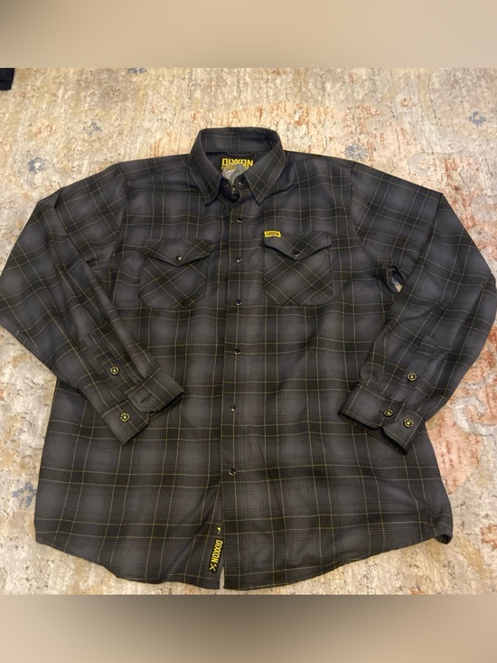 DIXXON Other - Dixxon Mens Flannel The Raven Pearl Snap Long Sleeve Shirt Sz L Black Button Up